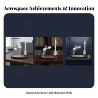 Desktop Two-partPiece Aerospace Collectible Spacecraft Display Ornament Aerospace Desk Ornament for Shelf