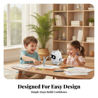 Picture Card Slot Step by Step Drawing Robot Articulated Arm Educational Drawing Robot Control Buttons Doodle Bot Compact