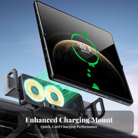 Foldable Phsingle Charging Cradle Vent-Mount Mount Inside the Vehicle Device Holder 15W Rapid Power Mobile Accessory for Mobile Device Owners, Driving