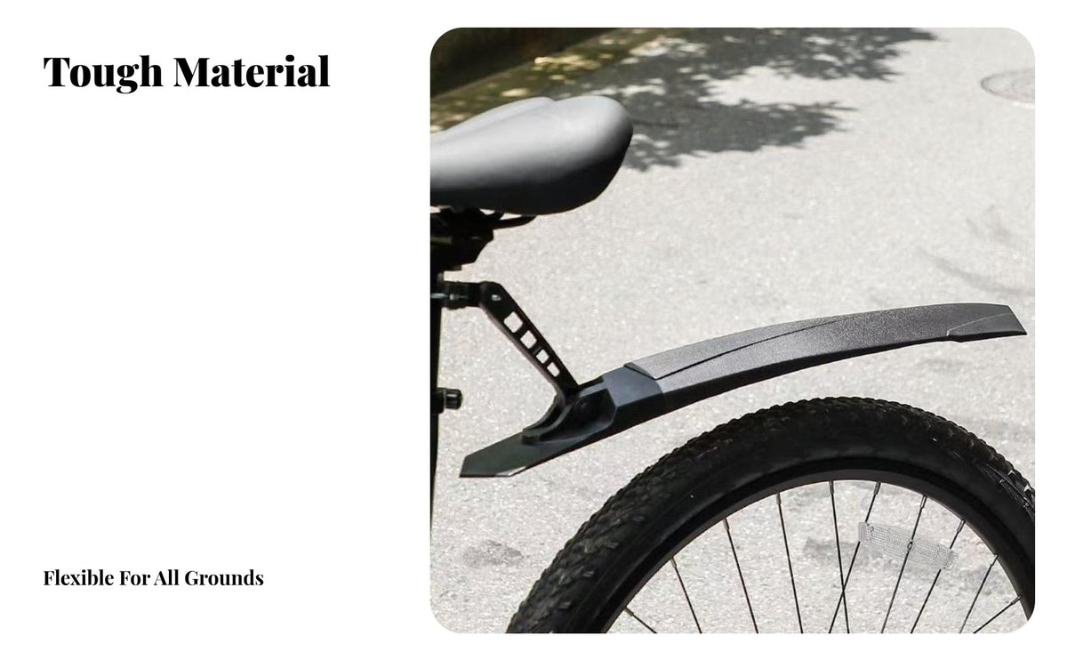 2 Pieces Mountain Bike Fenders Universal Fit Front and Rear Mudguard Set Front and Rear Mudguards Weather-Resistant Protection