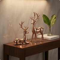 Reclining Deer Ornament Electroplated Standing Deer Ornament Desktop Display Reindeer Statue