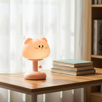 Cordless Animal Night Light with Pull Cord Dimmable Silicone Nursery Lamp Portable Rechargeable Desk Lamp Cute for Children, Toddlers, Baby, Bedroom