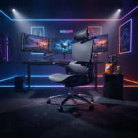Ergonomic Office Chair Support Reclining Desk Chair with Footrest for Users, Gaming