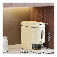 Rice Dispenser with Measuring Cup Countertop Rice Dispenser Upright Space-Saving for Kitchen, Pantry
