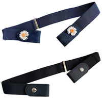 2 Pieces No Buckle Belt Comfortable Elastic Belt Waistband Hassleunrestricted Lightweight for Children, Daily Wear, Travel