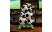2 Pieces Bar Decoration Soccer Jersey Balloon Sports Themed Football Shirt Balloon Mylar Foil Football Party Balloons Shiny Gloss for Birthday
