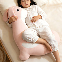 White Belly Long Dog Soft Pillow Floppy Ear Dog Sleeping Pillow Curved Tail Soft Toy Cuddly for Children