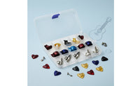 15 Pieces Guitar Finger Picks Stainless Steel Finger Picks with Storage Box Metal Plectrums for Guitarists, Live Performance