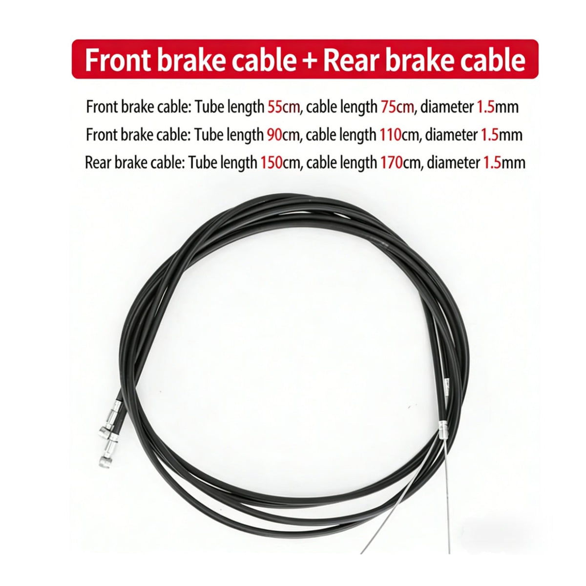 Mountain Bike Brake Cable High Strength Cycle Brake Cable Set Rustproof