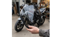 Curved Motorcycle Windshield Rounded Top Motorcycle Windscreen Brackets Mounting Holes Motor Accessory for Riding
