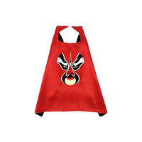 Cultural panache Chinese theatrical face covering Cape attention-grabbing-Catching Design Performance Wear striking hues Costume Cloak Adjustable Fit for Children, actors, School Plays, the childed Events, celebration event, Dance Recitals