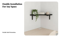 Space-Saving surfacemounted Corner Shelf Easy to Install Household Storage adaptable Display Stand Minimalist Design for Homeowners, Decor aficionados, Students, Living Room, Bedroom, Bathroom, Kitchen