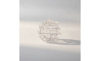 Glass Flower Stem Holder Clear Bud Vase with Twisted Glass Loops Bud Vase Artistic Decorative for Florists, Table Centerpiece
