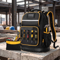Tool Backpack Heavy Duty Tool Backpack with Laptop Compartment Numerous Pockets Bag for Technicians, Home Handypersons
