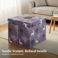 Square Heater Table Cover High Temperature Resistant Quilted Electric Heating Unit Cover Oil-Resistant Thickened Heating Table Blanket for Families