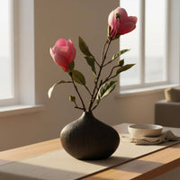 Unique Shape Imitation Shell Vase Artistic Design Modern Minimalist Vase Exquisite Workmanship Onion Shaped Flower Pot Versatile Design for Living Room, Tabletop, Office, Bookshelf