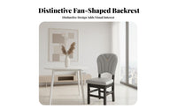 Cream aesthetic Upholstered rearrest Stool Modern Minimalist Design Dining Chair Fully Assembled Seating Furniture Easy to Assemble for Homeowners, Restaurant Owners, Interior Designers, Hotel, Living Room