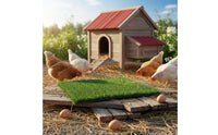 Easy to Clean Chicken Coop Grass Mat Long-Lasting Artificial Grass Coop Liner Quick-Drying Washable Nesting Box Liner Cushioned for Outdoor