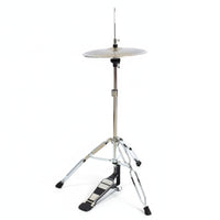 Tripod Base Hi-Hat Stand Anti-Slip Rubber Feet Hi-Hat Cymbal Stand Chrome Finish Drum Hardware Black Foot Pedal