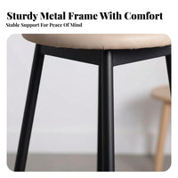Utilitarian design Backless Round Metal Stool High-Legged Bar Chair Minimalist Design Seating Furniture Retro Look for Adults, Homeowners, Business Owners, Cafe, Kitchen, Dining Room, Office