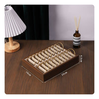 Bracelet Display Tray Walnut-Finish Bracelet Holder Padded for Dressing Table