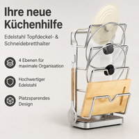 pot lid and cutting board rack