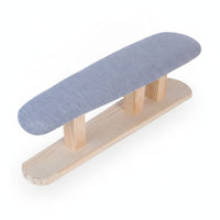 Rounded Top Wooden Ironing Stool Natural Wood Padded Ironing Stool
