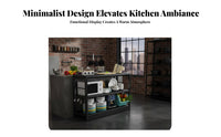 Kitchen Rack Multi-Layer Design Kitchen Utility Shelf Multifunctional Sideboard Buffet Cabinet for Home Cooks, Homeowners, Pantry, Dining Room