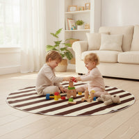 Round Activity Mat Mat Padded Kids Play Mat Cushioned Circular Rug for Little Ones, Infants, Playroom, Nursery, Camping