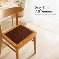 Breathable Wooden Frame Mesh Seat Cushion for Office and Home