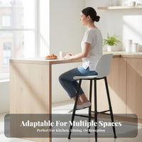 Back Support Swivel High Chair with Backrest Simple Design Bar Stool Padded Seat Seating Furniture Integrated Footrest for Homeowners, Business Owners, Entertainers, Counter, Kitchen Island, Front Desk, Restaurant