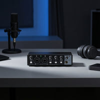 USB Audio Interface Professional Audio Interface with Loopback Bus Powered Hardware for Vocalists, Streamers