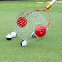 Golf Ball Collector with Roller Cage Telescopic Golf Ball Retriever Compact Basket for Golfers, Coaches