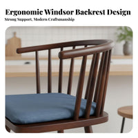 Nordic Design Windsor rear High Stool Minimalist design Bar Chair Curved rearrest Seating Furniture With Footrest for Adults, Homeowners, Cafe Owners, Kitchen Island, Restaurant, Dining Room