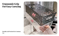 Rectangular Vanity Tray Transparent Textured Vanity Tray Multi-Purpose
