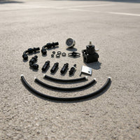 AN6 Fittings EFI Fuel Pressure Regulator Kit Aluminum Adjustable Fuel Pressure Regulator Braided Hoses Vehicle Part Mounting Bracket