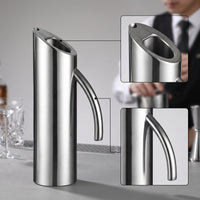 Polished Stainless Steel Pitcher Mirror Finish Metal Water Pitcher Silver Carafe Sturdy for Home Kitchen, Taverns