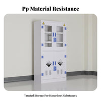 Caustic and Alkali Storage Cabinet Double Lock Lab Reagent Research Storage Enclosure Locker for Research Settings, Factory
