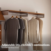 Adjustable Rail Bracket Shelving utilitarian design Wall Shelf Multi-Tier Display