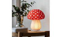 Nordic Design Paper Fungus-Shaped Night Light Cute Design Foldable Fungus-Shaped Lamp Decorative Paper Lantern Lamp Soft Radiance for Bedside, Bedroom
