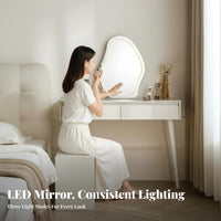 Dressing Table Set with Lighted Mirror Nordic aesthetic Bedroom Furniture for Women