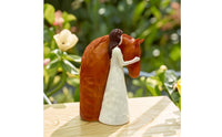 Artisanal Girl Figurine Carved Resin Figurine Delicate Sculpture with Dress Exquisite for Collectors, Animal Lovers