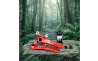 Mountain Bike Crankset Hollow Unified Mountain Bike Crank Arms 104BCD Crank Arms with Spindle for Cyclists, Trail Bikes, Cycle Repair