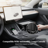 Custom Fit Under-Screen Storage Box Keeps Things Organized Behind-Screen Storage Box Easy Installation Car Interior Organizer Hidable Design for Electric Vehicle Owners, Model Y Vehicle Drivers, Commuters, Daily Commute, Road Trips, Dashboard