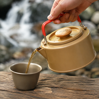 Portable Kettle, Camping Kettle, 1100ml, 304 Stainless Steel, Cooker Set, With Storage Bag