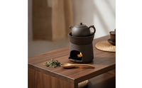 Tea Light Warmer with Bowl Heat-Resistant Ceramic Incense Burner Herb Burner Minimalist Tealight Holder Decorative