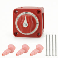 Manual Rotary Battery Disconnect Switch Parasitic Drain Protection Battery Disconnect Switch Surface-Mount Compact for Vehicles