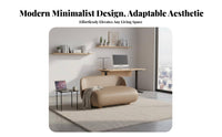 Narrow silhouette space-efficient Two-Seater Sofa Space-Saving Upholstered 2-Seater Sofa Cream aesthetic Loveseat Sturdy Construction for Bedroom