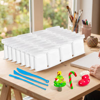 50 Pieces Foam Modeling Clay with Carving Tools Mess Modeling Clay Creative for Art Crafts