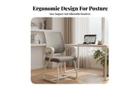 Height Adjustable Ergonomic Swivel Chair All-Day Comfort Ergonomic High-Back Swivel Chair Support Computer Seat Quiet-Rolling Casters for Students, Gamers, Telecommuting Workers, Dormitory, Study Room